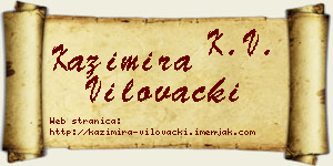 Kazimira Vilovački vizit kartica